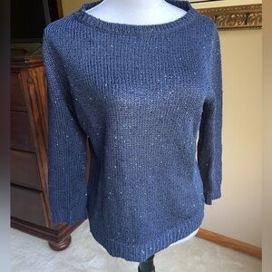 Chaps Navy Blue Crew Neck Sweater